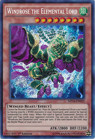 Windrose the Elemental Lord [MP14-EN022] Secret Rare | Play N Trade Winnipeg