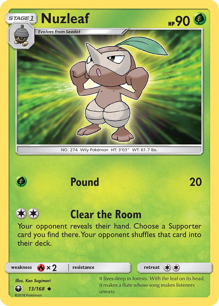 Nuzleaf (13/168) [Sun & Moon: Celestial Storm] | Play N Trade Winnipeg