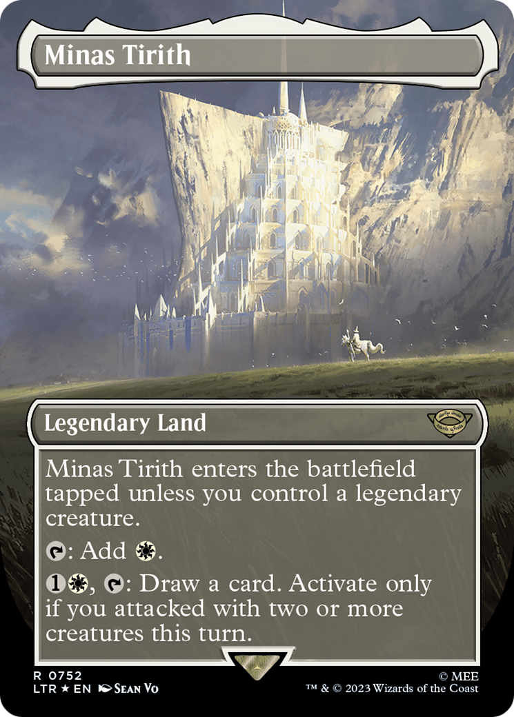 Minas Tirith (Borderless) (Surge Foil) [The Lord of the Rings: Tales of Middle-Earth] | Play N Trade Winnipeg