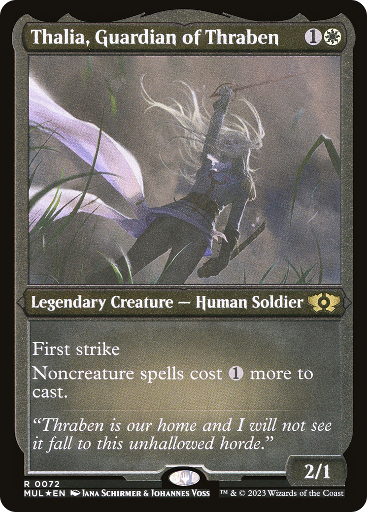 Thalia, Guardian of Thraben (Foil Etched) [Multiverse Legends] | Play N Trade Winnipeg