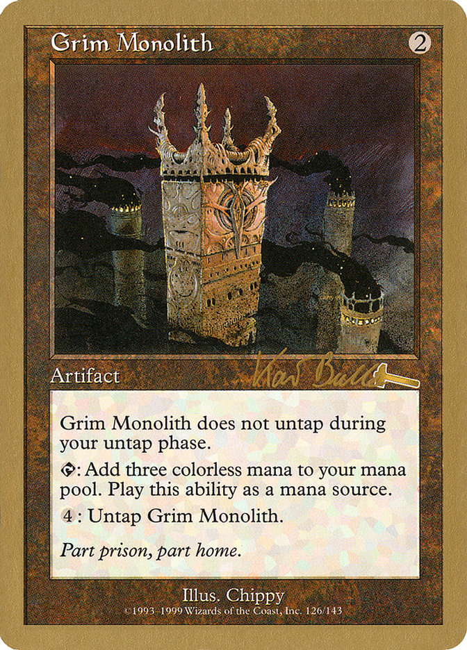 Grim Monolith (Kai Budde) [World Championship Decks 1999] | Play N Trade Winnipeg