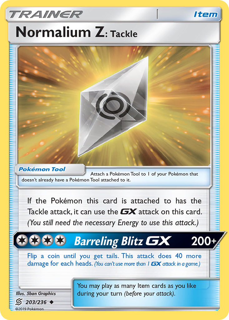 Normalium Z: Tackle (203/236) [Sun & Moon: Unified Minds] | Play N Trade Winnipeg