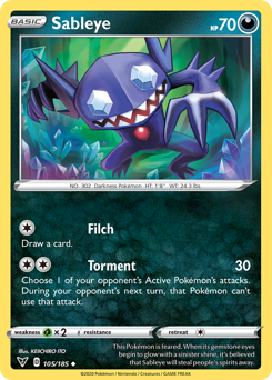 Sableye (105/185) [Sword & Shield: Vivid Voltage] | Play N Trade Winnipeg