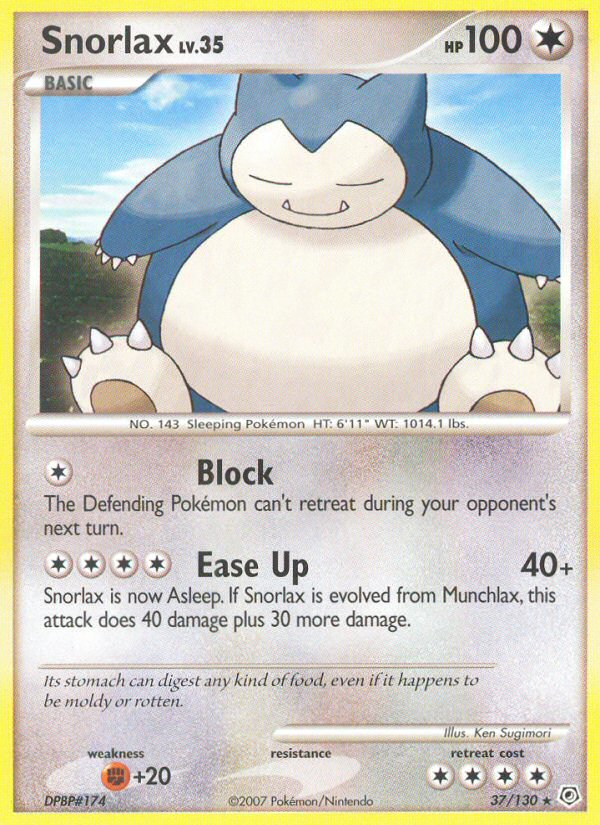 Snorlax (37/130) [Diamond & Pearl: Base Set] | Play N Trade Winnipeg