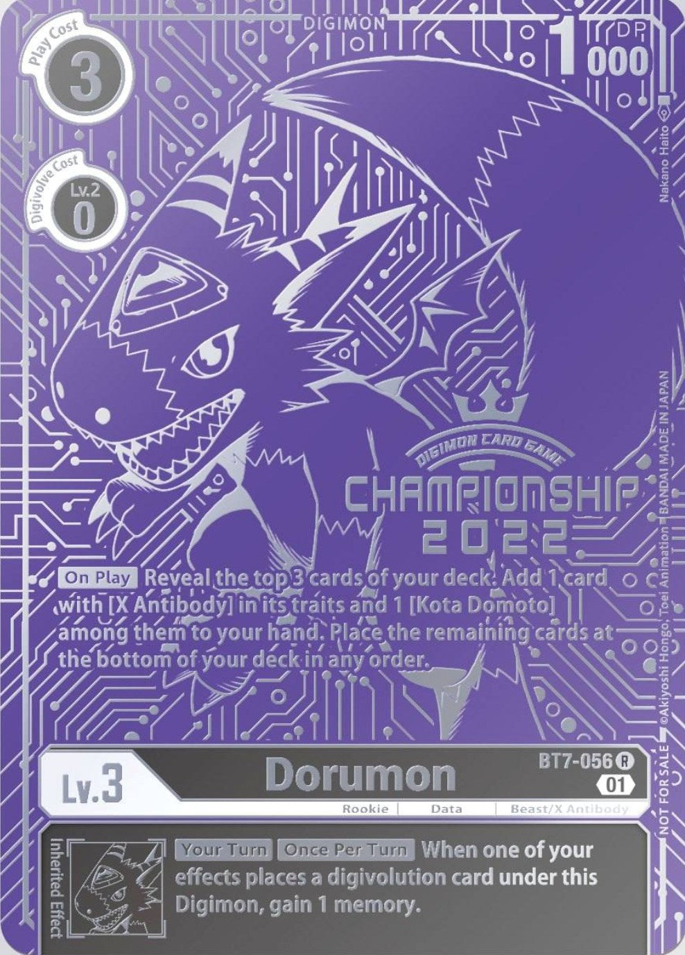 Dorumon [BT7-056] (2022 Championship Finals Top 16) [Next Adventure Promos] | Play N Trade Winnipeg