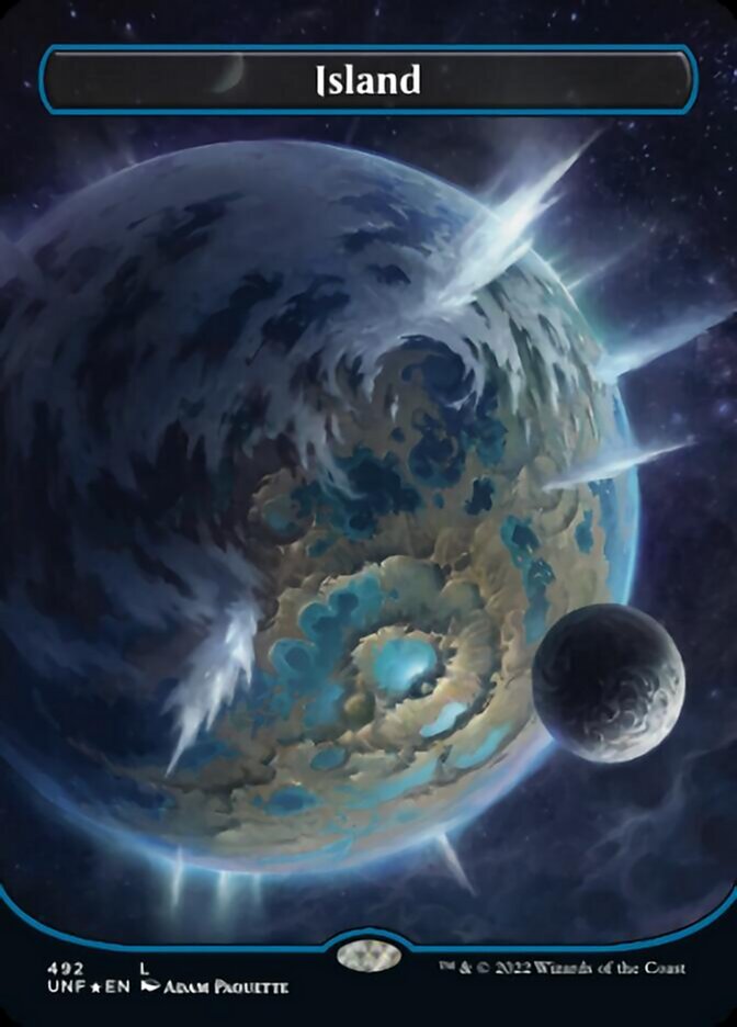 Island (492) (Orbital Space-ic Land) (Galaxy Foil) [Unfinity] | Play N Trade Winnipeg