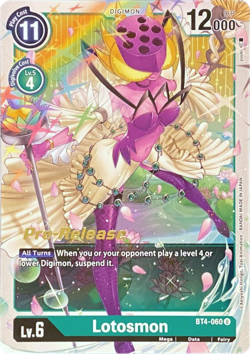 Lotosmon [BT4-060] [Great Legend Pre-Release Promos] | Play N Trade Winnipeg