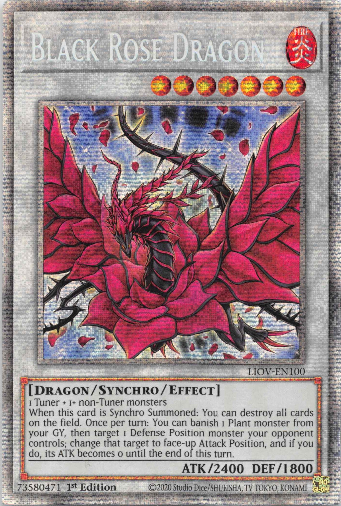 Black Rose Dragon [LIOV-EN100] Starlight Rare | Play N Trade Winnipeg