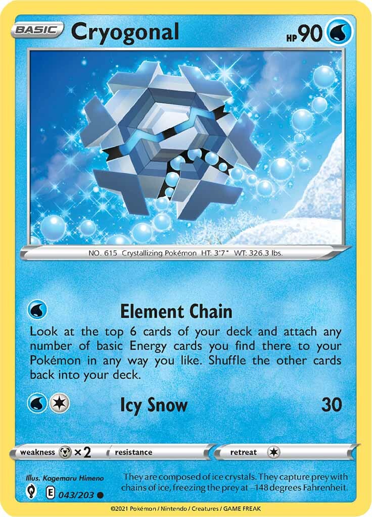 Cryogonal (043/203) [Sword & Shield: Evolving Skies] | Play N Trade Winnipeg