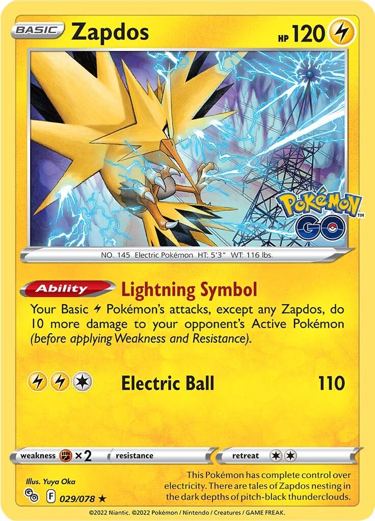 Zapdos (029/078) [Pokémon GO] | Play N Trade Winnipeg