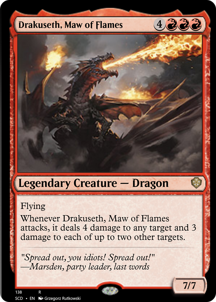 Drakuseth, Maw of Flames [Starter Commander Decks] | Play N Trade Winnipeg