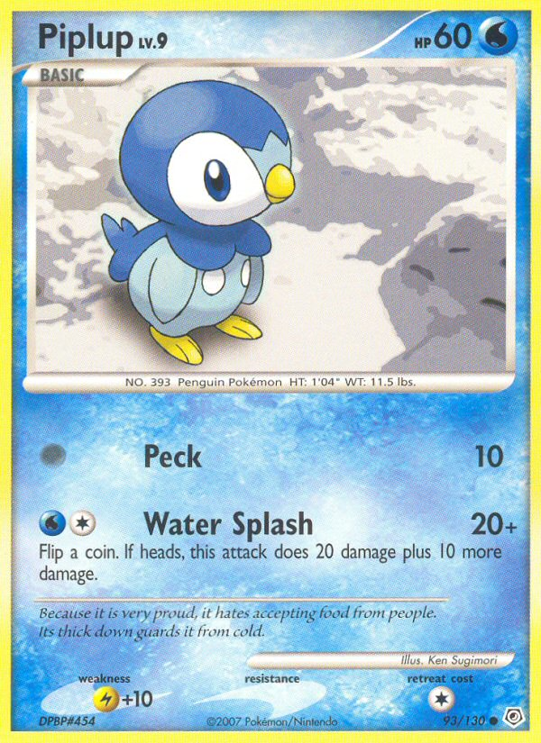 Piplup (93/130) [Diamond & Pearl: Base Set] | Play N Trade Winnipeg