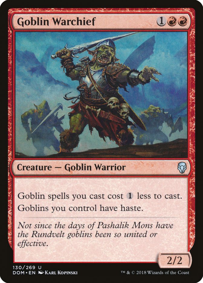 Goblin Warchief [Dominaria] | Play N Trade Winnipeg