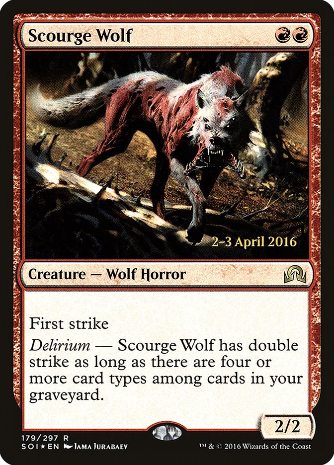 Scourge Wolf [Shadows over Innistrad Prerelease Promos] | Play N Trade Winnipeg