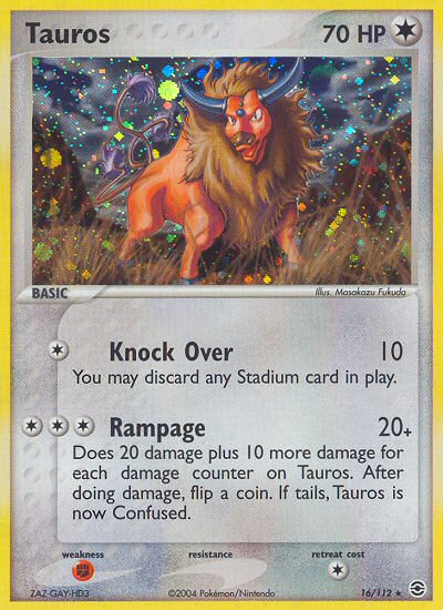 Tauros (16/112) [EX: FireRed & LeafGreen] | Play N Trade Winnipeg