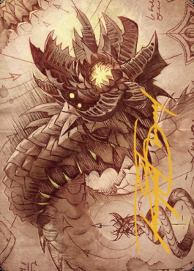 Wurmcoil Engine Art Card (Gold-Stamped Signature) [The Brothers' War Art Series] | Play N Trade Winnipeg