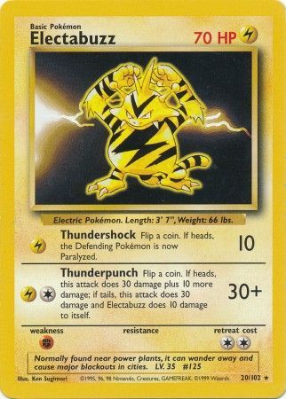 Electabuzz (20/102) [Base Set Unlimited] | Play N Trade Winnipeg