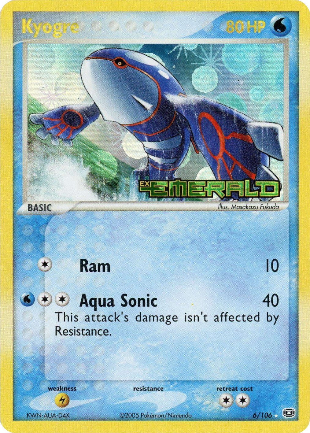 Kyogre (6/106) (Stamped) [EX: Emerald] | Play N Trade Winnipeg