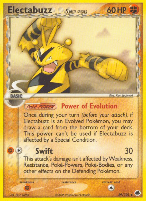 Electabuzz (29/101) (Delta Species) [EX: Dragon Frontiers] | Play N Trade Winnipeg