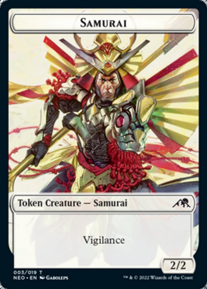 Samurai // Goblin Shaman Double-sided Token [Kamigawa: Neon Dynasty Tokens] | Play N Trade Winnipeg