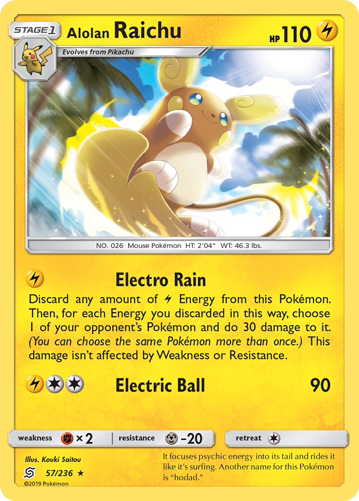 Alolan Raichu (57/236) [Sun & Moon: Unified Minds] | Play N Trade Winnipeg