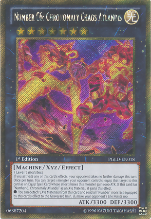 Number C6: Chronomaly Chaos Atlandis [PGLD-EN018] Gold Secret Rare | Play N Trade Winnipeg