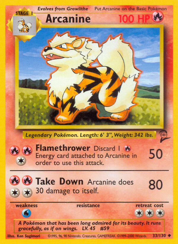 Arcanine (33/130) [Base Set 2] | Play N Trade Winnipeg