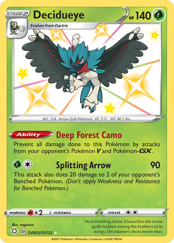 Decidueye (SV003/SV122) [Sword & Shield: Shining Fates] | Play N Trade Winnipeg