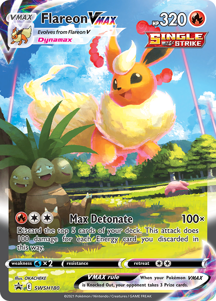Flareon VMAX (SWSH180) (Jumbo Card) [Sword & Shield: Black Star Promos] | Play N Trade Winnipeg
