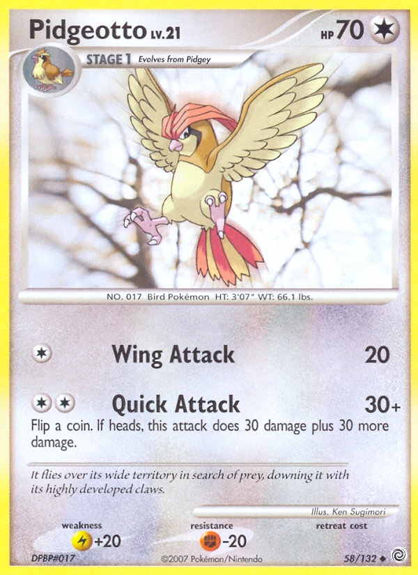 Pidgeotto (58/132) [Diamond & Pearl: Secret Wonders] | Play N Trade Winnipeg