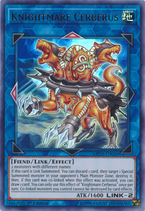 Knightmare Cerberus [MP19-EN026] Ultra Rare | Play N Trade Winnipeg