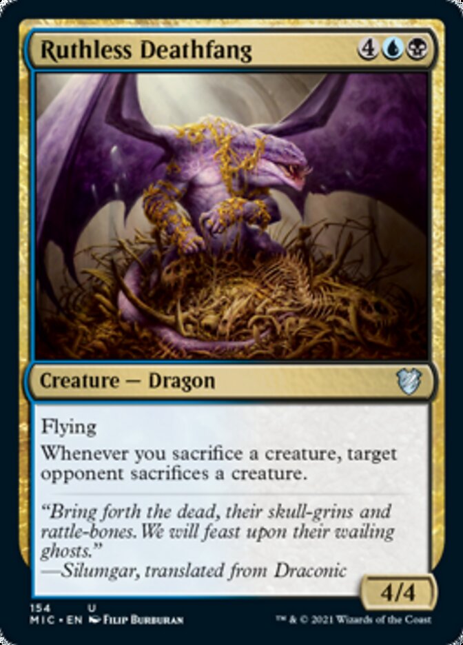 Ruthless Deathfang [Innistrad: Midnight Hunt Commander] | Play N Trade Winnipeg