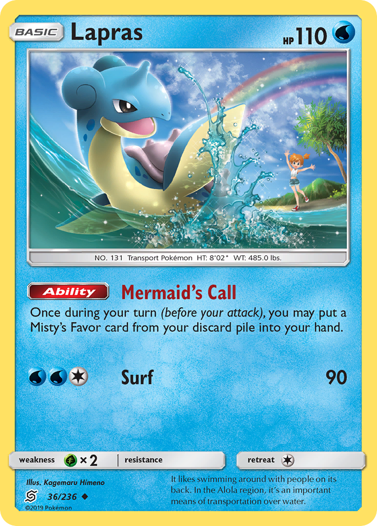 Lapras (36/236) [Sun & Moon: Unified Minds] | Play N Trade Winnipeg