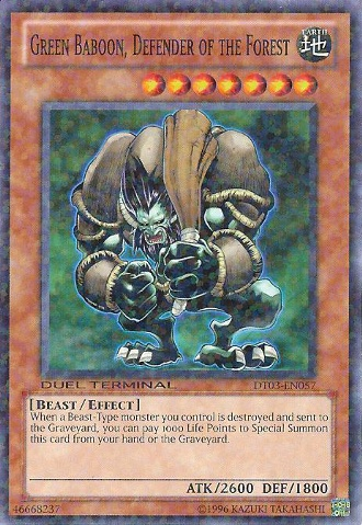 Green Baboon, Defender of the Forest [DT03-EN057] Common | Play N Trade Winnipeg