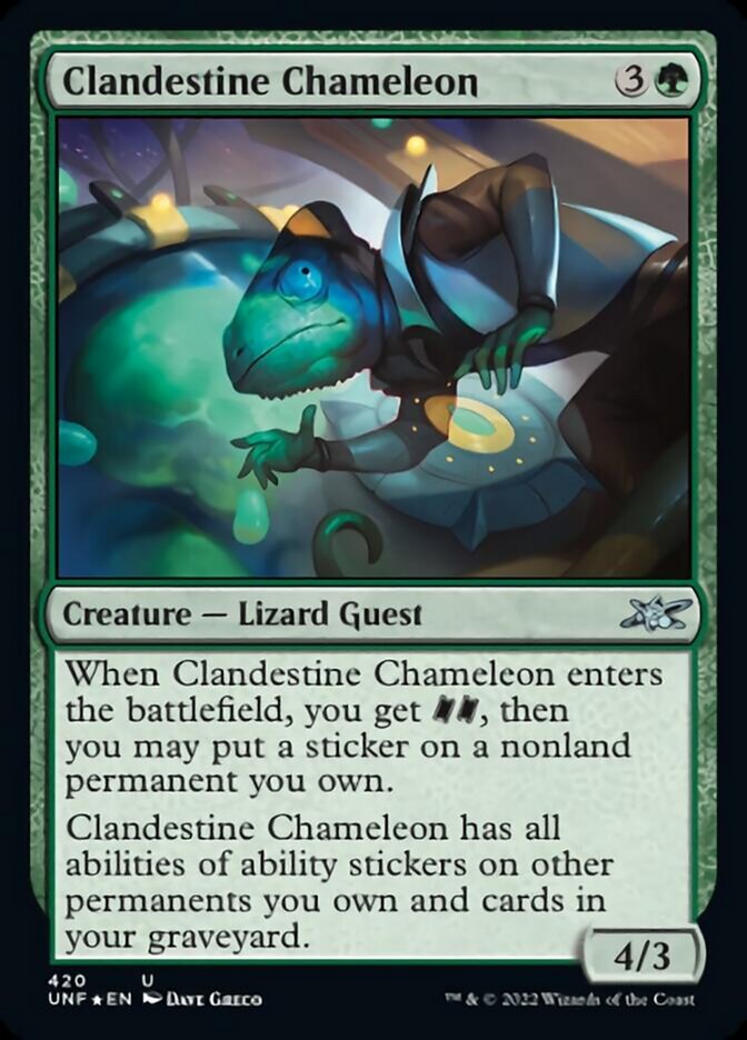 Clandestine Chameleon (Galaxy Foil) [Unfinity] | Play N Trade Winnipeg