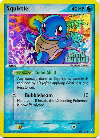 Squirtle (64/100) (Stamped) [EX: Crystal Guardians] | Play N Trade Winnipeg