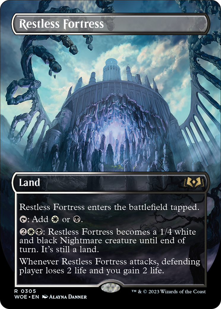 Restless Fortress (Borderless Alternate Art) [Wilds of Eldraine] | Play N Trade Winnipeg