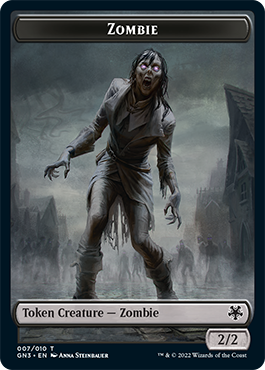 Zombie // Treasure Double-Sided Token [Game Night: Free-for-All Tokens] | Play N Trade Winnipeg