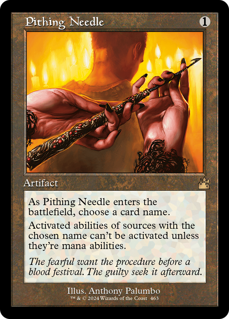 Pithing Needle (Retro Frame) [Ravnica Remastered] | Play N Trade Winnipeg