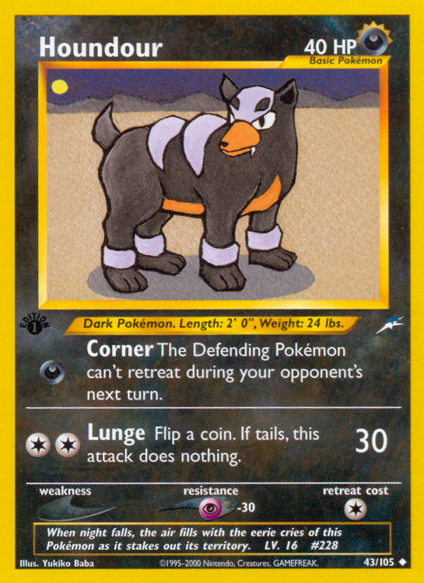 Houndour (43/105) [Neo Destiny 1st Edition] | Play N Trade Winnipeg