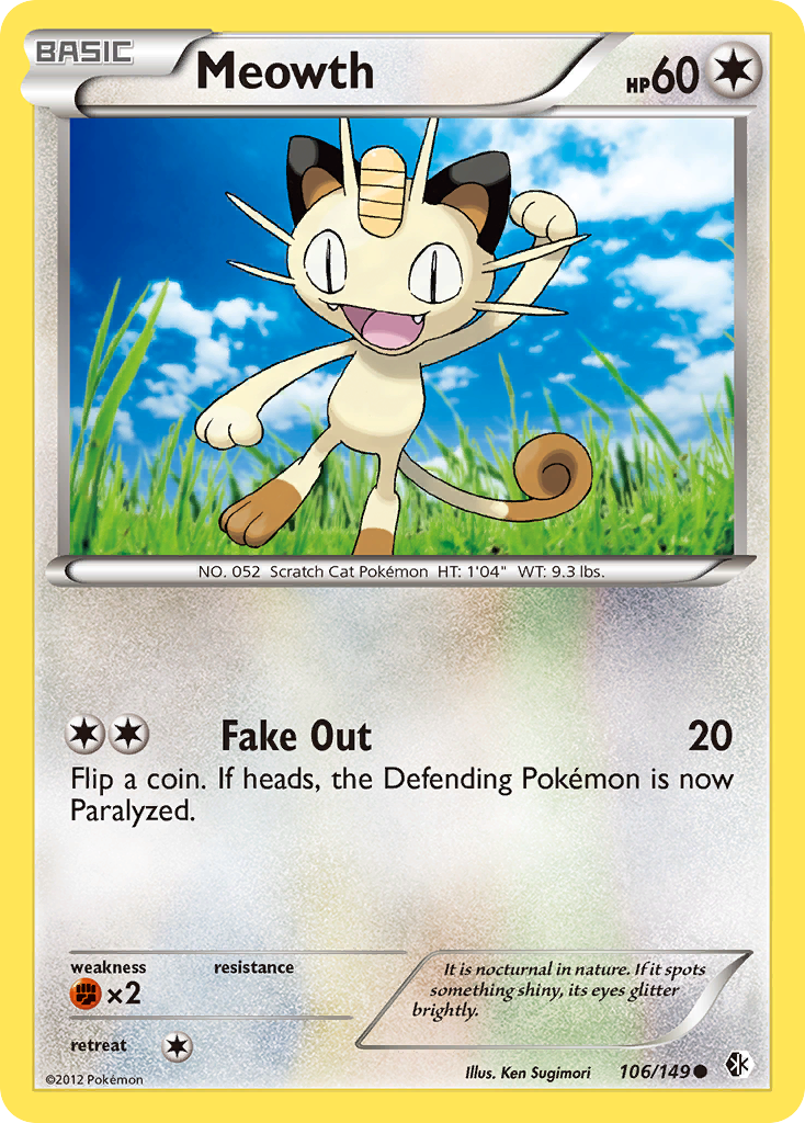 Meowth (106/149) [Black & White: Boundaries Crossed] | Play N Trade Winnipeg