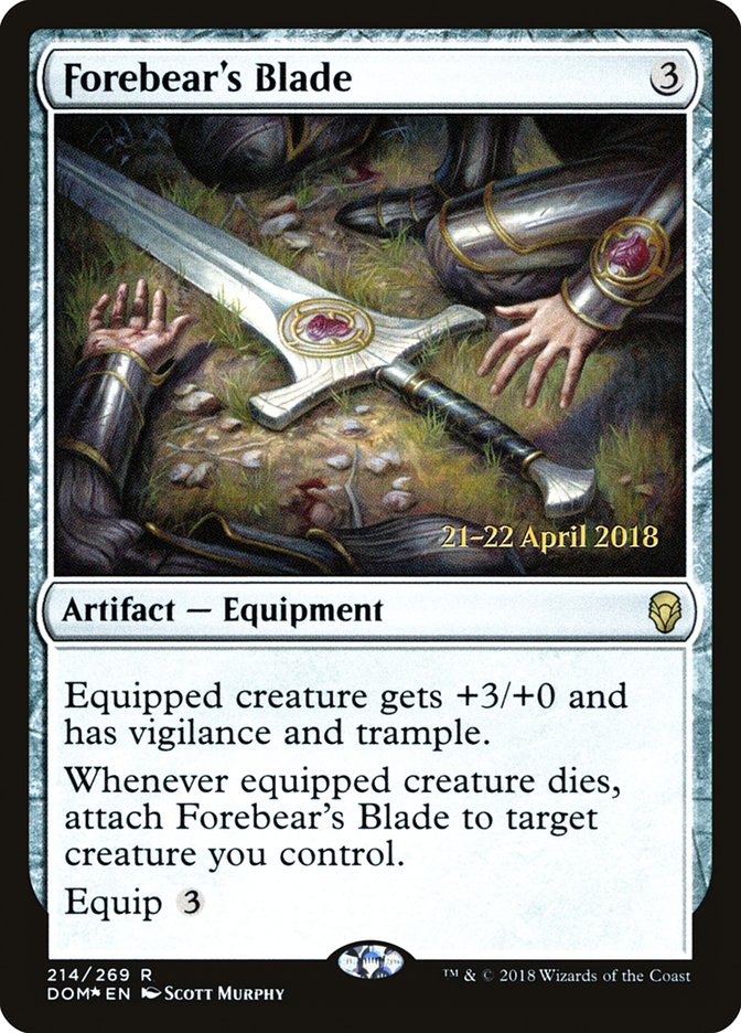 Forebear's Blade  [Dominaria Prerelease Promos] | Play N Trade Winnipeg