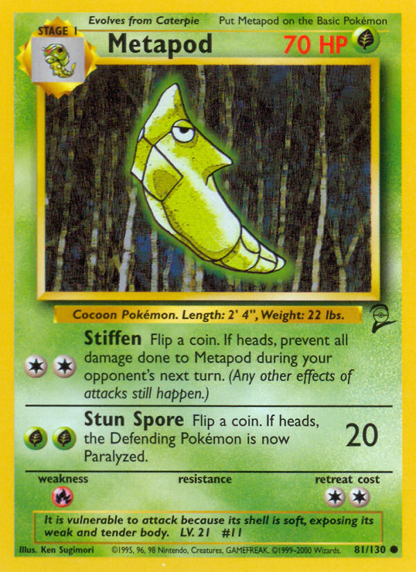 Metapod (81/130) [Base Set 2] | Play N Trade Winnipeg