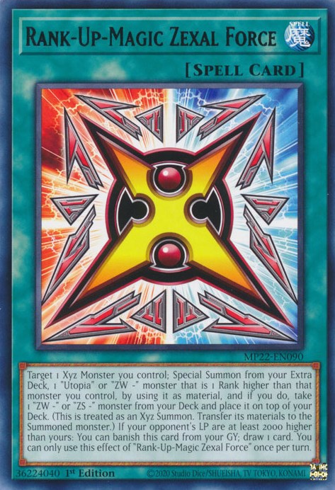 Rank-Up-Magic Zexal Force [MP22-EN090] Rare | Play N Trade Winnipeg