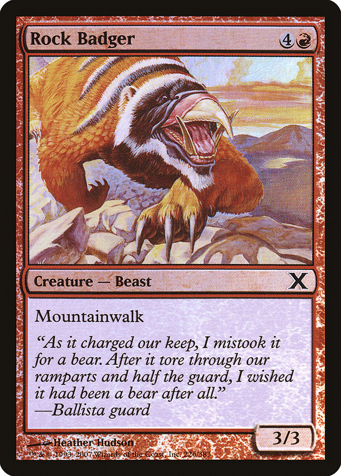 Rock Badger (Premium Foil) [Tenth Edition] | Play N Trade Winnipeg