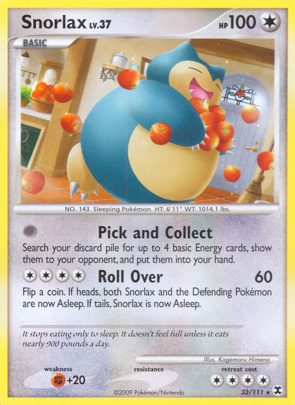 Snorlax (33/111) [Platinum: Rising Rivals] | Play N Trade Winnipeg