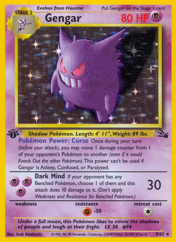 Gengar (5/62) [Fossil 1st Edition] | Play N Trade Winnipeg