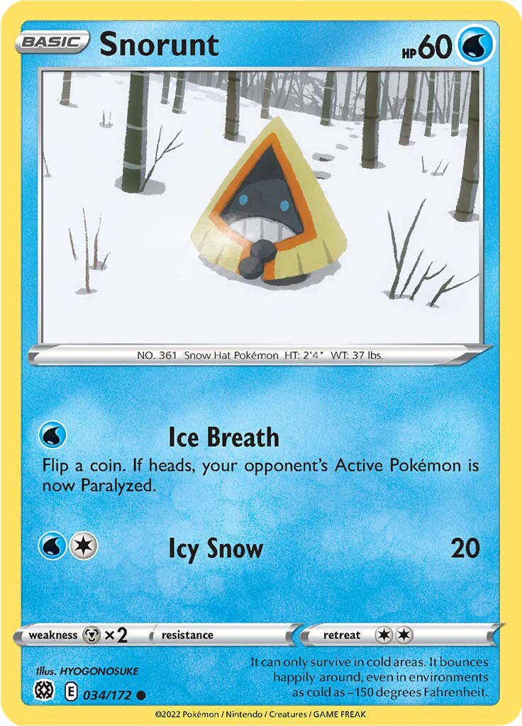 Snorunt (034/172) [Sword & Shield: Brilliant Stars] | Play N Trade Winnipeg