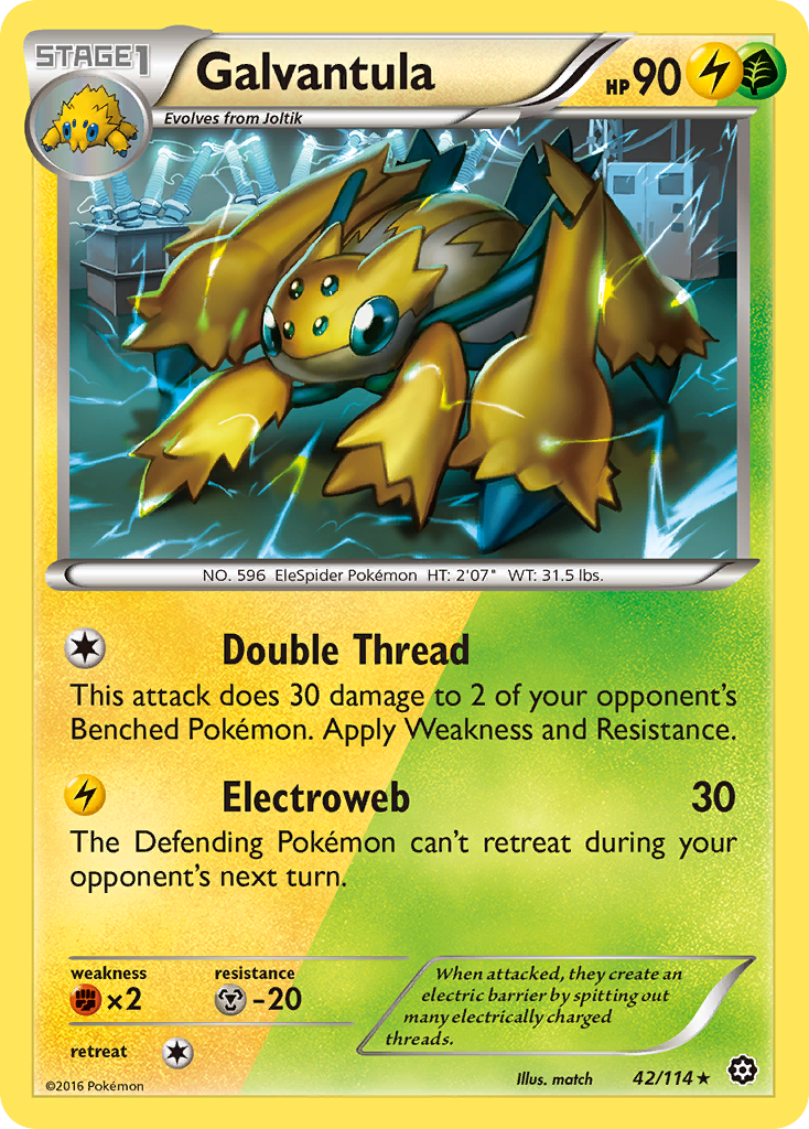 Galvantula (42/114) [XY: Steam Siege] | Play N Trade Winnipeg