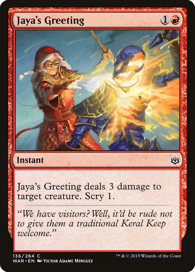 Jaya's Greeting [War of the Spark] | Play N Trade Winnipeg